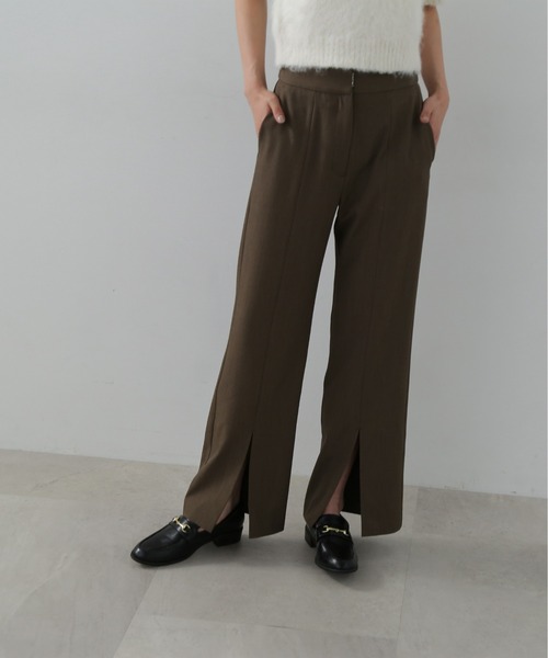 N.（N. Natural Beauty Basic）（エヌエヌナチュラルビューティーベーシック）の「◆スリットフレアパンツ（その他パンツ・レディース・ブラック/モカ・SMALL/MEDIUM）」の2枚目の写真