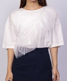 Howdy Marie | Howdy Marieギャザーチュール 5分袖Ｔシャツ(Tシャツ/カットソー)