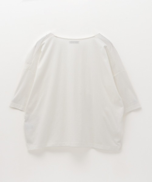 Howdy Marie（ハウディ―マリー）の「Howdy Marieギャザーチュール 5分袖Ｔシャツ（Tシャツ/カットソー・レディース・ブラック/チャコールグレー/オフホワイト・M/L）」の16枚目の写真