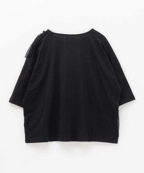 Howdy Marie（ハウディ―マリー）の「Howdy Marieギャザーチュール 5分袖Ｔシャツ（Tシャツ/カットソー・レディース・ブラック/チャコールグレー/オフホワイト・M/L）」の18枚目の写真