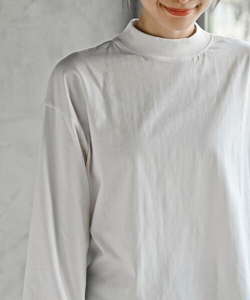 rps（アールピーエス）の「ボリューム袖ハイネックカットプルオーバー（Tシャツ/カットソー・レディース・アイボリー/ブラック/その他/オフホワイト・フリー）」の8枚目の写真