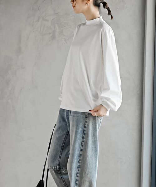 rps（アールピーエス）の「ボリューム袖ハイネックカットプルオーバー（Tシャツ/カットソー・レディース・アイボリー/ブラック/その他/オフホワイト・フリー）」の9枚目の写真