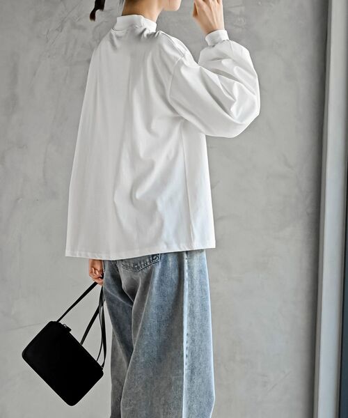 rps（アールピーエス）の「ボリューム袖ハイネックカットプルオーバー（Tシャツ/カットソー・レディース・アイボリー/ブラック/その他/オフホワイト・フリー）」の11枚目の写真