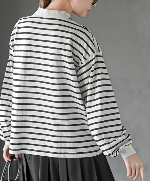 rps（アールピーエス）の「ボリューム袖ハイネックカットプルオーバー（Tシャツ/カットソー・レディース・アイボリー/ブラック/その他/オフホワイト・フリー）」の19枚目の写真