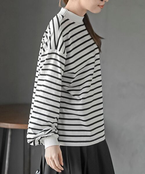 rps（アールピーエス）の「ボリューム袖ハイネックカットプルオーバー（Tシャツ/カットソー・レディース・アイボリー/ブラック/その他/オフホワイト・フリー）」の20枚目の写真