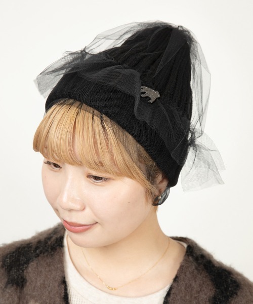 CA4LA☆カシラWEDNESDAYコラボTULLE KNITチュールニット帽