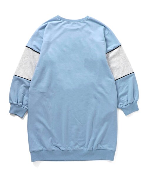 algy(アルジー)の「ブロッキングトレーナーワンピ(ワンピース・キッズ・ブラウン/サックスブルー/ブルー・X-SMALL/XX-SMALL/XXX-SMALL/SMALL/MEDIUM)」の7枚目の写真