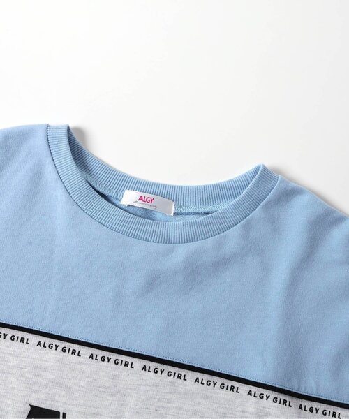 algy(アルジー)の「ブロッキングトレーナーワンピ(ワンピース・キッズ・ブラウン/サックスブルー/ブルー・X-SMALL/XX-SMALL/XXX-SMALL/SMALL/MEDIUM)」の8枚目の写真