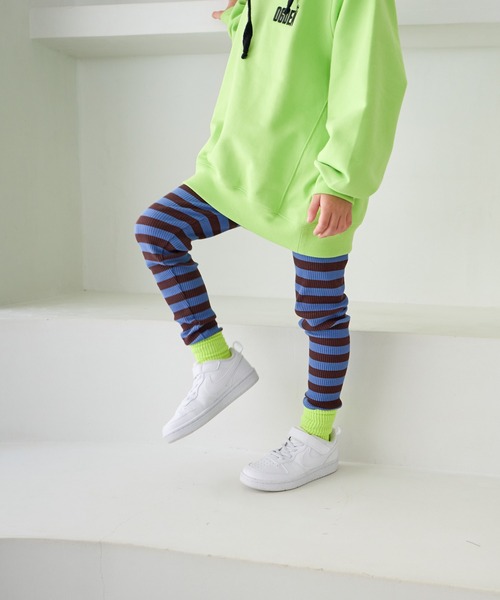 まさ爺　Lサイズ LOWRYS FARM（ローリーズファーム）の「ボーダーリブレギンス