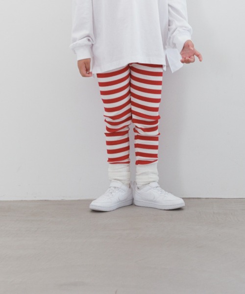 まさ爺　Lサイズ LOWRYS FARM（ローリーズファーム）の「ボーダーリブレギンス