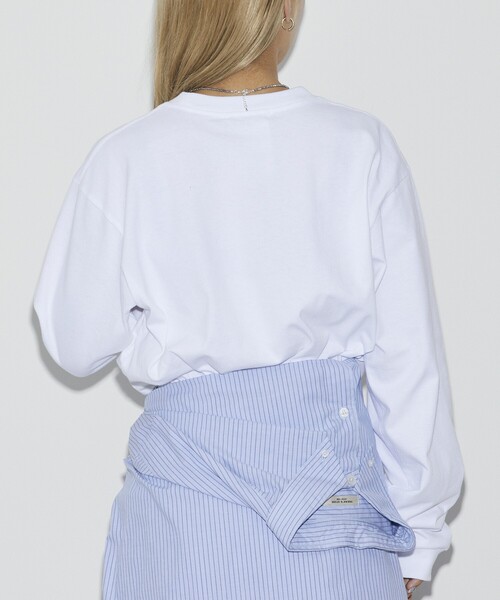 Firsthand（ファーストハンド）の「Firsthand/ファーストハンド USAコットンアニマルプリントT / ロンT / 長袖プリントTシャツ（Tシャツ/カットソー・レディース・ホワイト/チャコールグレー・ONE SIZE）」の10枚目の写真