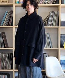 ADAMPATEK/wool blend over shirt coat/ウール混オーバーシャツコート
