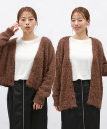 LAKOLE | ラメフェザーVネックカーディガン / 143184(カーディガン/ボレロ)