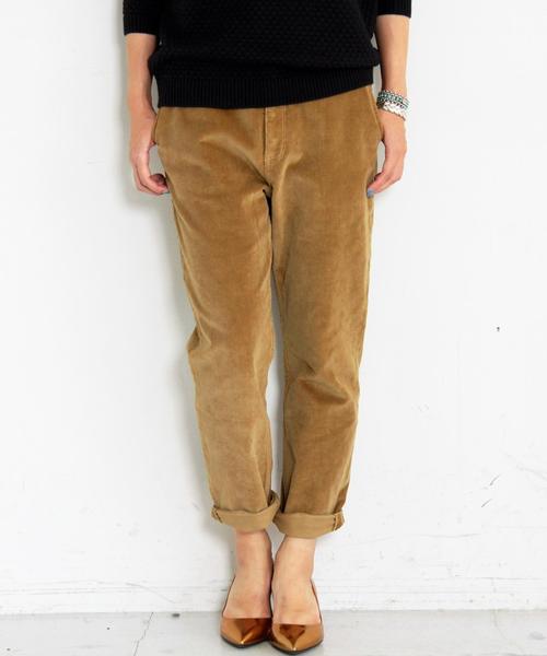 BEAUTY&YOUTH UNITED ARROWS（ビューティーアンドユースユナイテッドアローズ）の「【WEB限定】by∵ ※コーデュロイテーパードパンツ Ψ◆（その他パンツ・レディース・オフホワイト/ダークグレー/ベージュ/ダークグリーン・SMALL/MEDIUM/LARGE）」の4枚目の写真