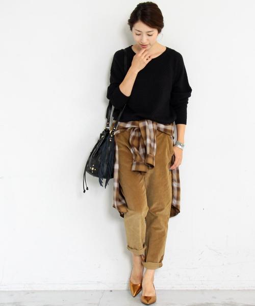 BEAUTY&YOUTH UNITED ARROWS（ビューティーアンドユースユナイテッドアローズ）の「【WEB限定】by∵ ※コーデュロイテーパードパンツ Ψ◆（その他パンツ・レディース・オフホワイト/ダークグレー/ベージュ/ダークグリーン・SMALL/MEDIUM/LARGE）」の7枚目の写真