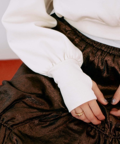 archives（アルシーヴ）の「ダンボールオフショルプルオーバー（スウェット・レディース・チャコールグレー/ブラック/アイボリー・MEDIUM）」の7枚目の写真