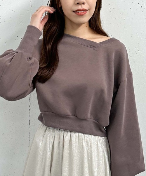 archives（アルシーヴ）の「ダンボールオフショルプルオーバー（スウェット・レディース・チャコールグレー/ブラック/アイボリー・MEDIUM）」の19枚目の写真