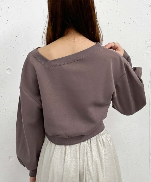 archives（アルシーヴ）の「ダンボールオフショルプルオーバー（スウェット・レディース・チャコールグレー/ブラック/アイボリー・MEDIUM）」の20枚目の写真