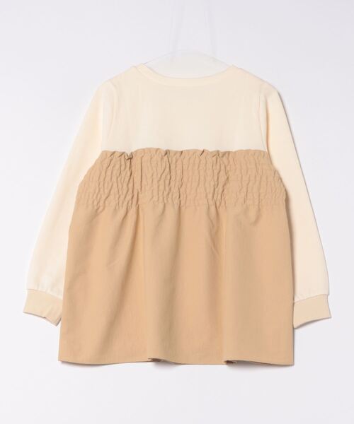 leswel（レスウェル）の「【L～5L 大きいサイズ】ビスチェ風重ねプルオーバー（Tシャツ/カットソー・レディース・クリーム/ブラック/カーキ・LL/3L/4L/5L/L）」の8枚目の写真