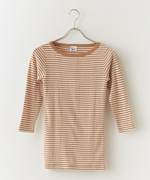 MILLER（ミラー）の「R.P.miller/ミラー Panel ribbed Q/S boat neck ボートネックTシャツ ロンT 2026新作　再入荷（Tシャツ/カットソー・レディース・ブラック/ホワイト/グリーン系/タン/レッド/ブラック系・FREE）」の5枚目の写真