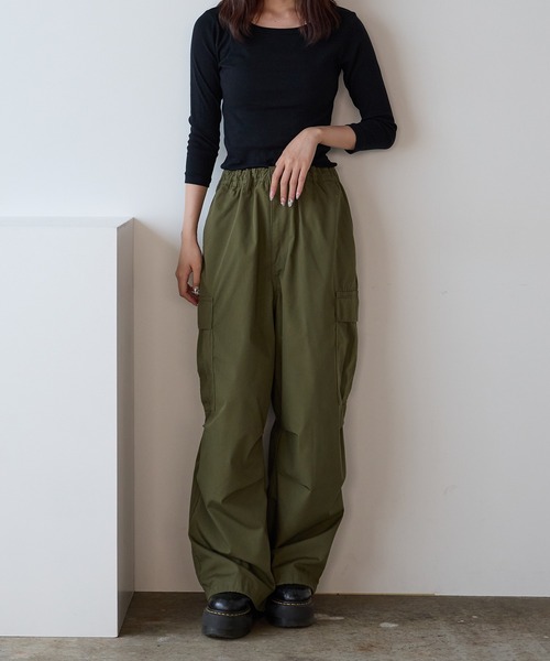 MILLER（ミラー）の「R.P.miller/ミラー Panel ribbed Q/S boat neck ボートネックTシャツ ロンT 2026新作　再入荷（Tシャツ/カットソー・レディース・ブラック/ホワイト/グリーン系/タン/レッド/ブラック系・FREE）」の7枚目の写真