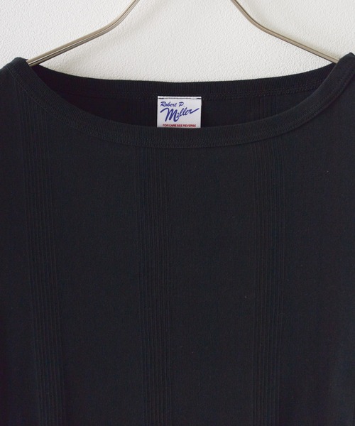 MILLER（ミラー）の「R.P.miller/ミラー Panel ribbed Q/S boat neck ボートネックTシャツ ロンT 2026新作　再入荷（Tシャツ/カットソー・レディース・ブラック/ホワイト/グリーン系/タン/レッド/ブラック系・FREE）」の14枚目の写真
