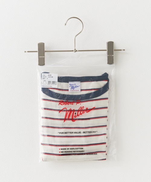 MILLER（ミラー）の「R.P.miller/ミラー Panel ribbed Q/S boat neck ボートネックTシャツ ロンT 2026新作　再入荷（Tシャツ/カットソー・レディース・ブラック/ホワイト/グリーン系/タン/レッド/ブラック系・FREE）」の20枚目の写真