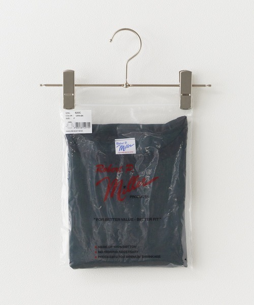 MILLER（ミラー）の「R.P.miller/ミラー Panel ribbed Q/S boat neck ボートネックTシャツ ロンT 2026新作　再入荷（Tシャツ/カットソー・レディース・ブラック/ホワイト/グリーン系/タン/レッド/ブラック系・FREE）」の8枚目の写真