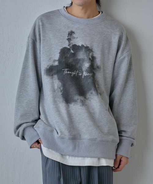 COLONY 2139（コロニートゥーワンスリーナイン）の「スモークプリントクルースウェット（スウェット・メンズ・グレー/ブラック/ホワイト・MEDIUM/LARGE）」の3枚目の写真