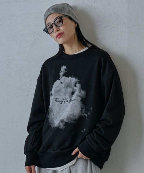 COLONY 2139（コロニートゥーワンスリーナイン）の「スモークプリントクルースウェット（スウェット・メンズ・グレー/ブラック/ホワイト・MEDIUM/LARGE）」の2枚目の写真