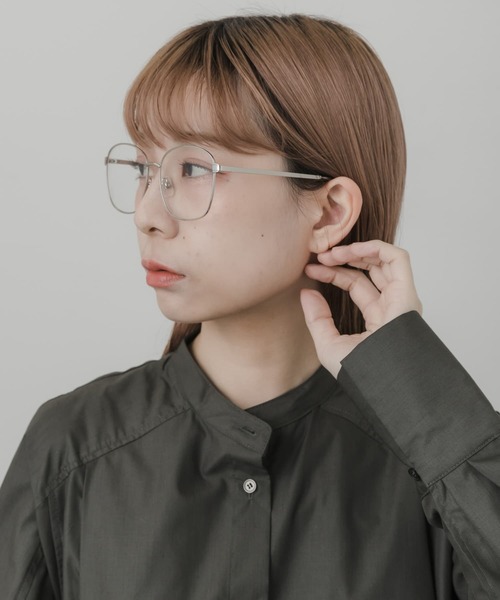 SMELLY（スメリー）の「ビッグシェイプダテメガネ（メガネ・レディース・シルバー・-）」の7枚目の写真