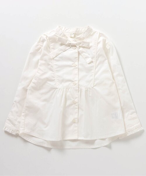 apres les cours（アプレレクール）の「ボウタイ付きブラウス_アプレレクールマシェリ（シャツ/ブラウス・キッズ・アイボリー/ブルー・90/100/110/120/130/140）」の2枚目の写真