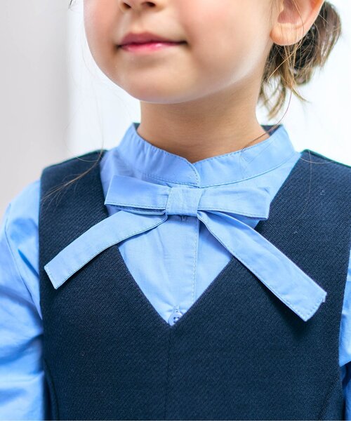 apres les cours（アプレレクール）の「ボウタイ付きブラウス_アプレレクールマシェリ（シャツ/ブラウス・キッズ・アイボリー/ブルー・90/100/110/120/130/140）」の9枚目の写真