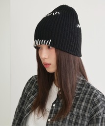 UNE MANSION | ユニークステッチ刺繍ニットビニー(ニットキャップ/ビーニー)