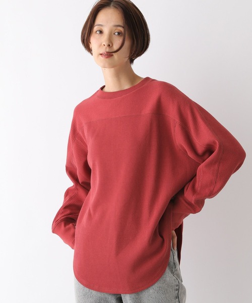LEPSIM(レプシィム)の「切り替えワッフルプルオーバー 124740(Tシャツ/カットソー・レディース・アイボリー/ブラック/レッド/パープル・FREE)」の4枚目の写真