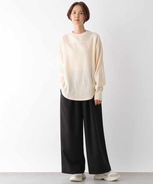 LEPSIM(レプシィム)の「切り替えワッフルプルオーバー 124740(Tシャツ/カットソー・レディース・アイボリー/ブラック/レッド/パープル・FREE)」の7枚目の写真