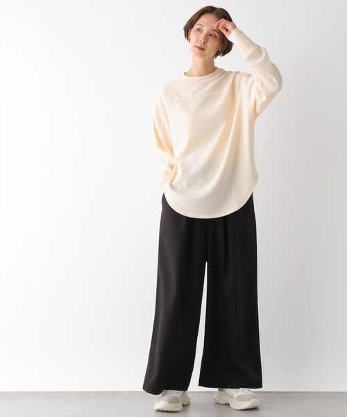 LEPSIM(レプシィム)の「切り替えワッフルプルオーバー 124740(Tシャツ/カットソー・レディース・アイボリー/ブラック/レッド/パープル・FREE)」の8枚目の写真