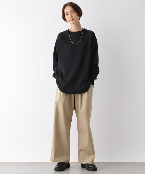 LEPSIM(レプシィム)の「切り替えワッフルプルオーバー 124740(Tシャツ/カットソー・レディース・アイボリー/ブラック/レッド/パープル・FREE)」の12枚目の写真