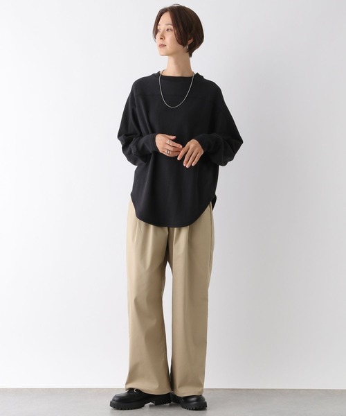 LEPSIM(レプシィム)の「切り替えワッフルプルオーバー 124740(Tシャツ/カットソー・レディース・アイボリー/ブラック/レッド/パープル・FREE)」の13枚目の写真
