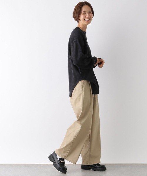 LEPSIM(レプシィム)の「切り替えワッフルプルオーバー 124740(Tシャツ/カットソー・レディース・アイボリー/ブラック/レッド/パープル・FREE)」の14枚目の写真