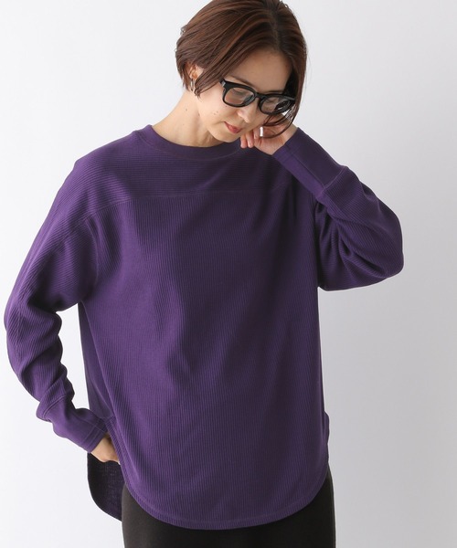 LEPSIM(レプシィム)の「切り替えワッフルプルオーバー 124740(Tシャツ/カットソー・レディース・アイボリー/ブラック/レッド/パープル・FREE)」の21枚目の写真
