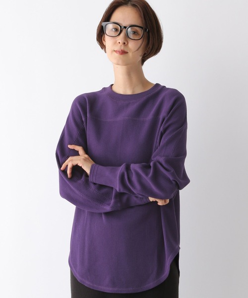 LEPSIM(レプシィム)の「切り替えワッフルプルオーバー 124740(Tシャツ/カットソー・レディース・アイボリー/ブラック/レッド/パープル・FREE)」の22枚目の写真
