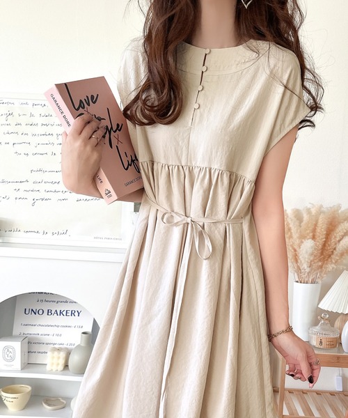 セール】大人のナチュラルスタイル。前後2WAYギャザー使いロングフレア