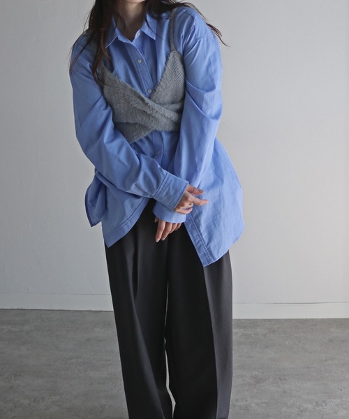 COURO（コウロ）の「ショートフェザーツイストビスチェ（ベスト・レディース・アイボリー/ブラック/グレー/ベージュ・M）」の13枚目の写真