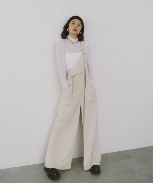 HANNE（アン）の「コーデュロイサロペット（サロペット/オーバーオール・レディース・ブラック/アイボリー・FREE）」の17枚目の写真