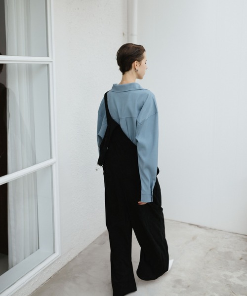 HANNE（アン）の「コーデュロイサロペット（サロペット/オーバーオール・レディース・ブラック/アイボリー・FREE）」の5枚目の写真