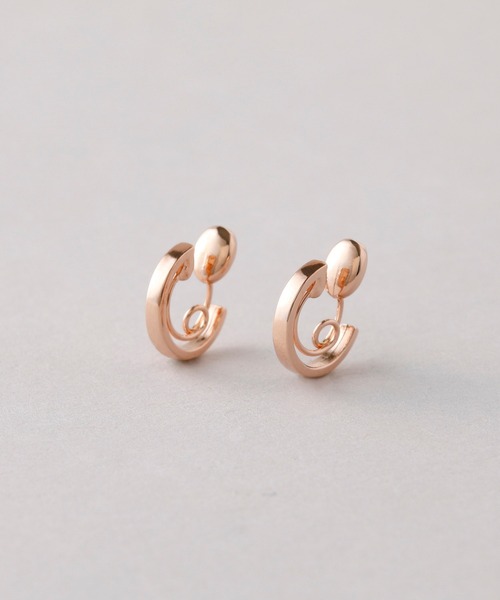 CALIN STANDARD(カリンスタンダード)の「◆金属アレルギー対応◆◆made in japan◆【痛くない】【落ちにくい】【ストレスフリーな着け心地】プレーン ミニループフィットイヤリング(イヤリング・レディース・ゴールド/ピンクゴールド/シルバー・FREE)」の8枚目の写真