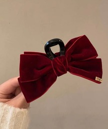 Mayree（メイリー）の「【float】ベロア リボン ゴールドプレート バンスクリップ（バレッタ/ヘアクリップ）」
