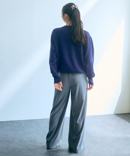 slattgir(スラットジール)の「高身長 ジャガードロゴニット(トールサイズ)Essenave(ニット/セーター・レディース・グリーン/ネイビー・M/L/LL/3L)」の11枚目の写真