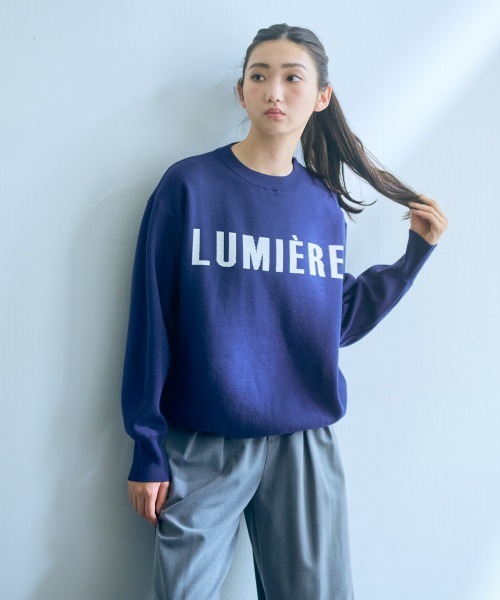 slattgir(スラットジール)の「高身長 ジャガードロゴニット(トールサイズ)Essenave(ニット/セーター・レディース・グリーン/ネイビー・M/L/LL/3L)」の12枚目の写真